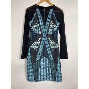 GUESS Mesh Geometric Bodycon Dress Size 10